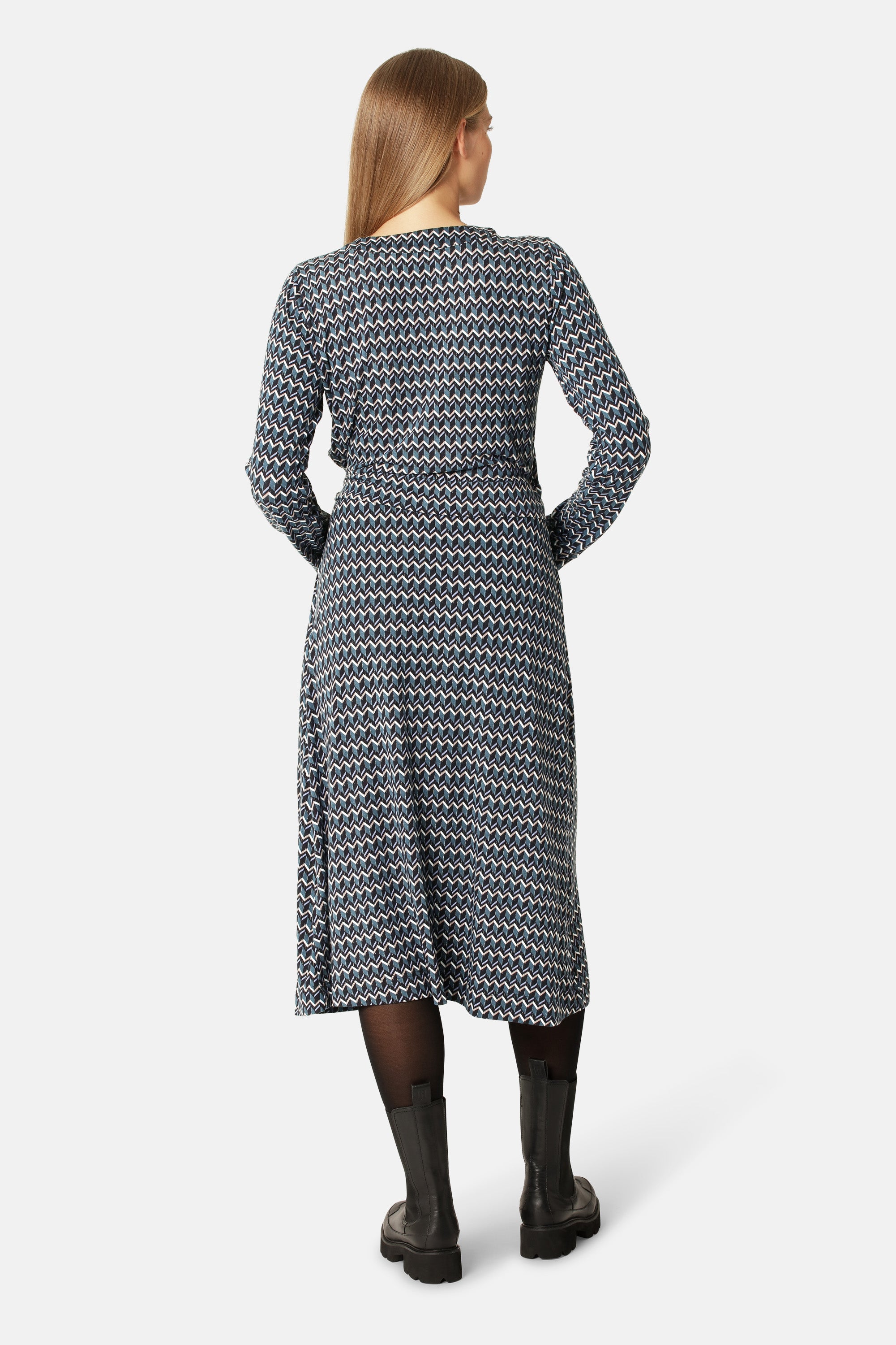 Ilse Jacobsen Hornbæk Womenswear Elisa Harlekin Wrap Dress Clothes 660 Dark Indigo